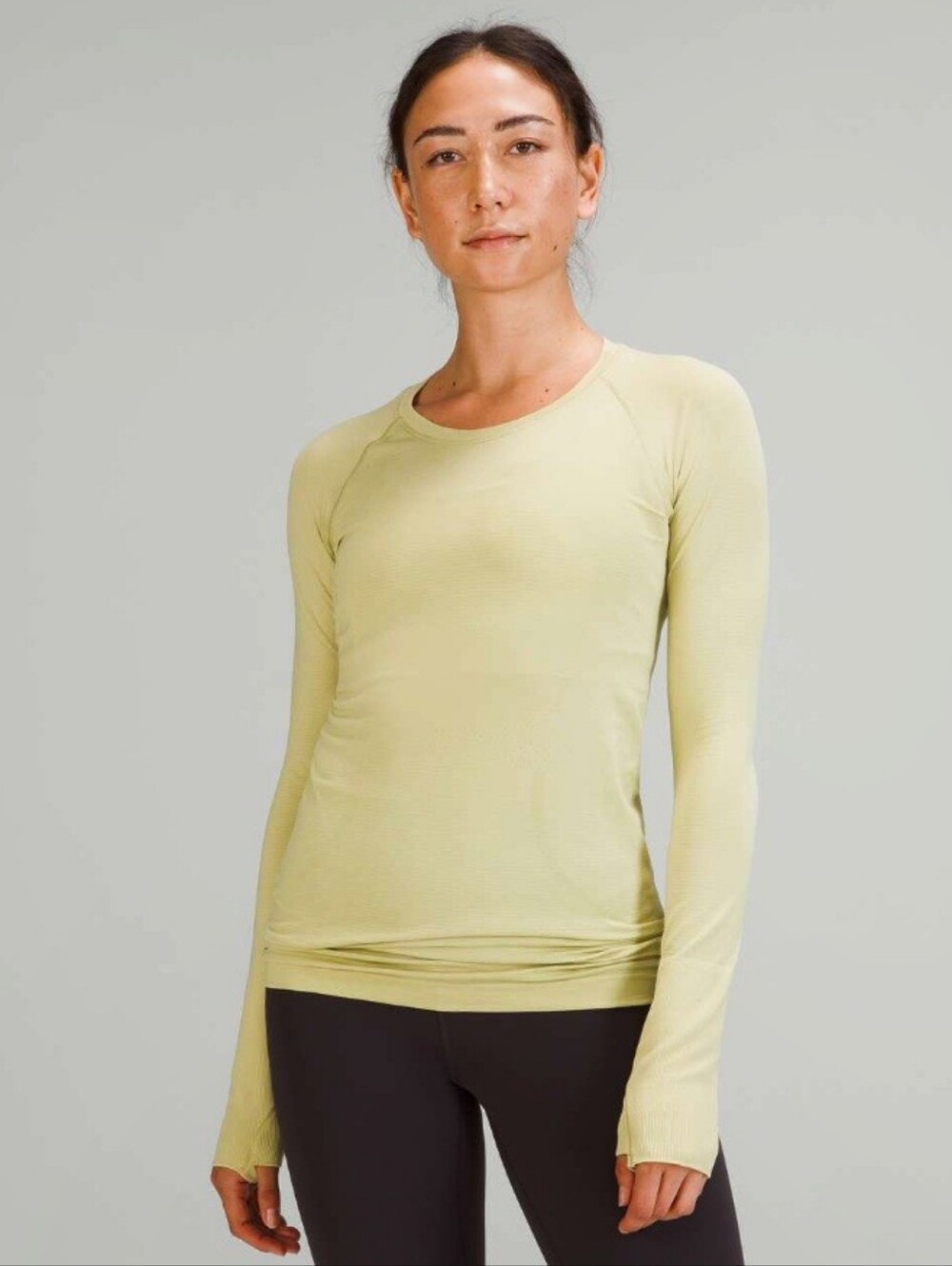 Lululemon Swiftly Tech Long Sleeve 2.0. Dew Green (Yellowish Green). Size 20.
